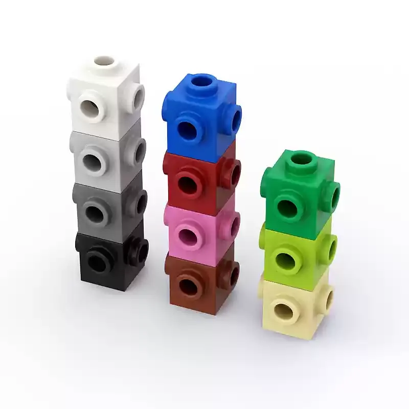[114Pcs][50g] Model 4733 Interlocking MOCDIY 1x1 Four-sided Raised Brick, Children DIY STEM Building Blocks Toy