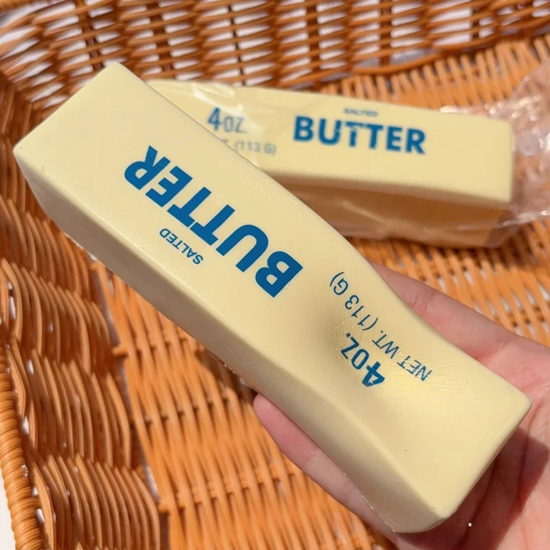 Butter-Stick Squishy Fidget Spielzeug Lustiges Quetsch-Elastik-Käse-Spielzeug Langsam Aufsteigendes Quetsch-Scherzartikel Kindergeburtstagsgeschenk