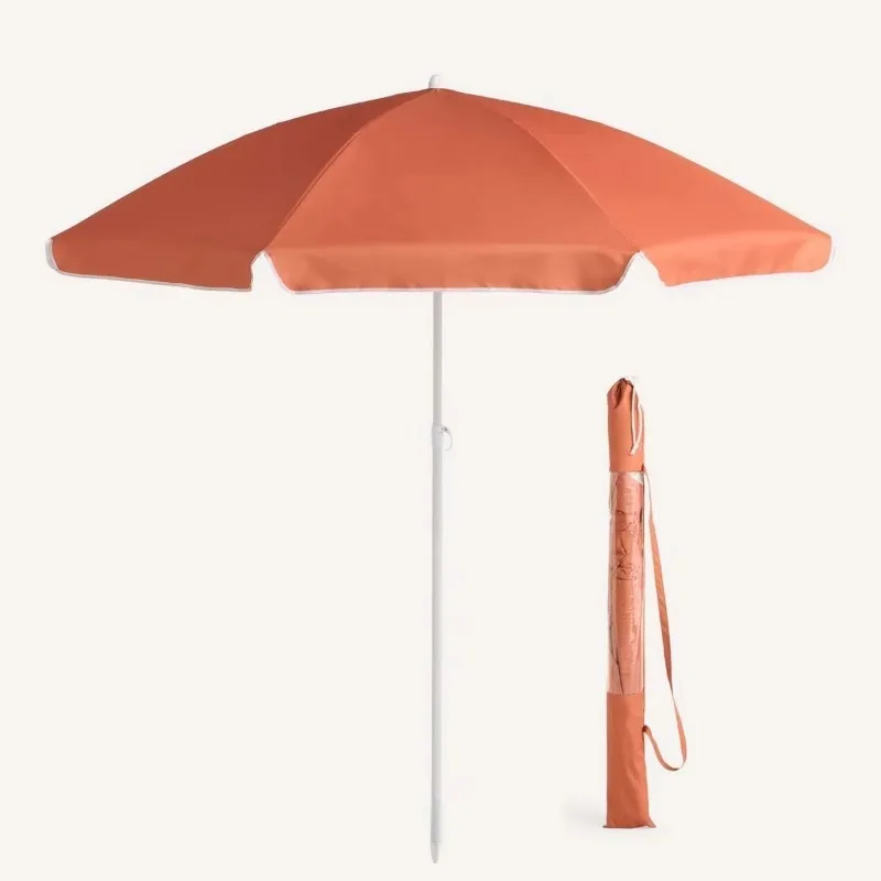 Modern Sombrilla 2m Portable 120g Polyester Canopy UPF50+ Sun Protection Beach Umbrella Sand Outdoor Picnic
