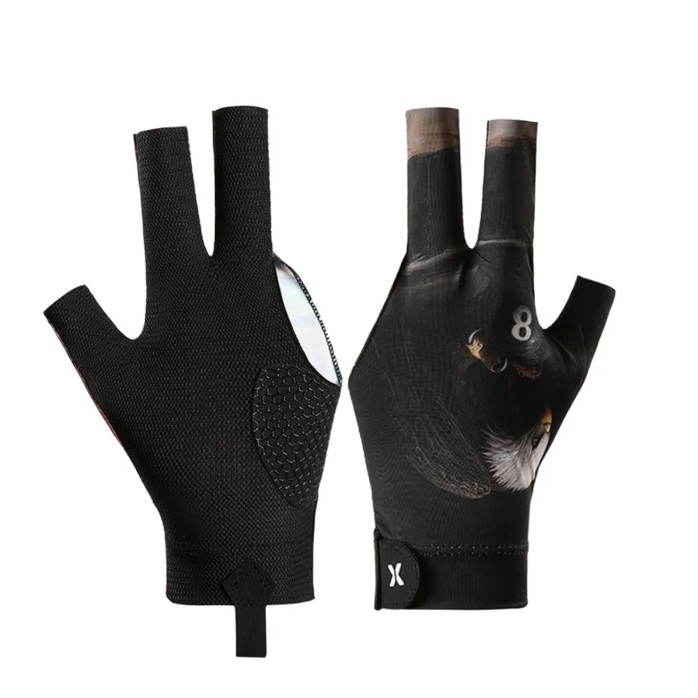 

Новые перчатки для левой руки, эластичные нескользящие перчатки для бильярда, дышащие перчатки с тремя пальцами, аксессуары для фитнеса