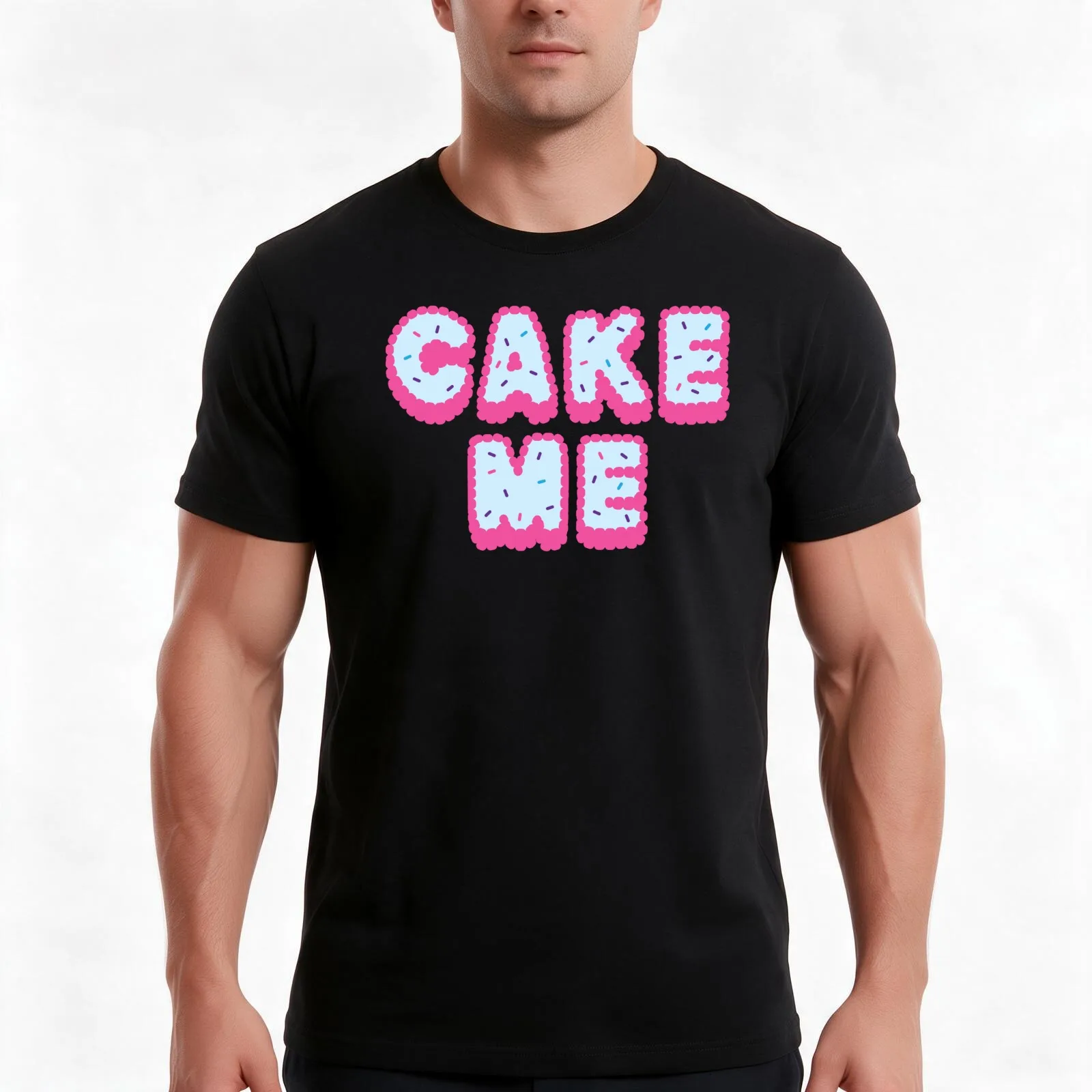 Cake Me T-Shirt Summer Casual Cotton Tee Oversized Streetwear Tops Vintage Graphic Print Loose Fit Short Sleeve 100% Cotton