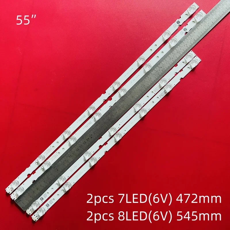 

LED Strip For TCL 55ec780 55S425 55S423 55S421 5P65US 55U3800C 55UV6006 55P65 55D6 55F6 4C-LB5508-HR03J PF02J 55HR330M07B2
