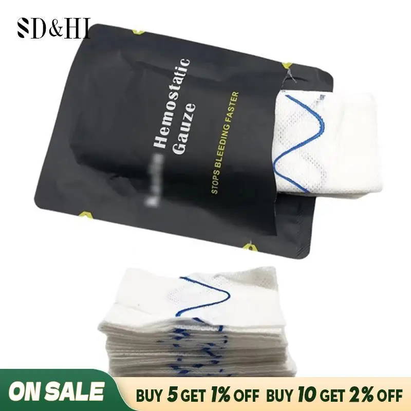 

Z-Fold Soluble For Ifak Tactical Military First Aid Kit Hemostatic Kaolin Gauze Combat Emergency Trauma Medical Wound Dressing