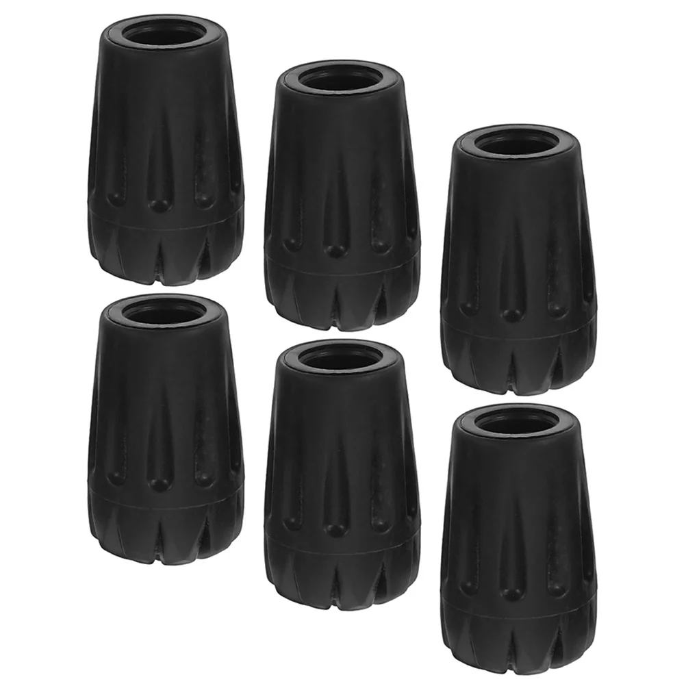 

6pcs Cane Tips Replacement Tpr Walking Stick Protective Ends For Trekking Poles Hiking Accessories Crutch Feet Support