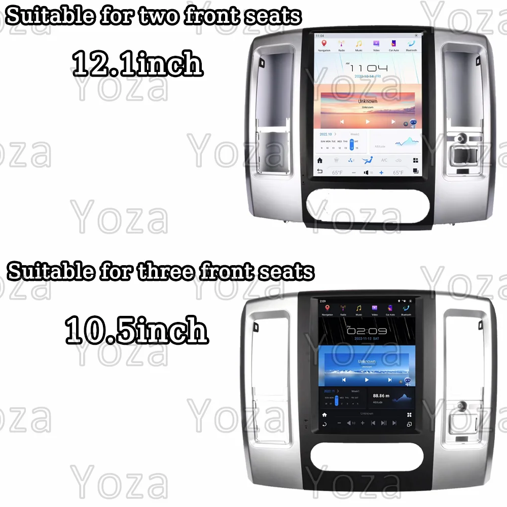 Yoza Carplay Car Radio For Dodge RAM RAM1500 2008-2011 Qualcomm Processor Android11 Stereo Multimedia Player Navigation 4G WIFI