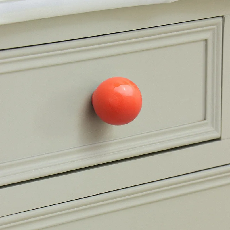 Ceramic Children Cabinet Knobs Furniture Cupboard Wardrobe Dresser Pulls Colorful Kitchen Door Drawer Handle Hardware