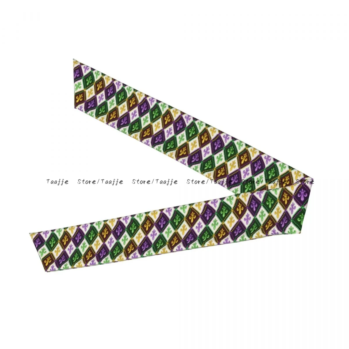 Head Tie Bandana Geometric Fleur De Lis Mardi Gras Head Scarf Wrap Outdoor Sports Sweatband