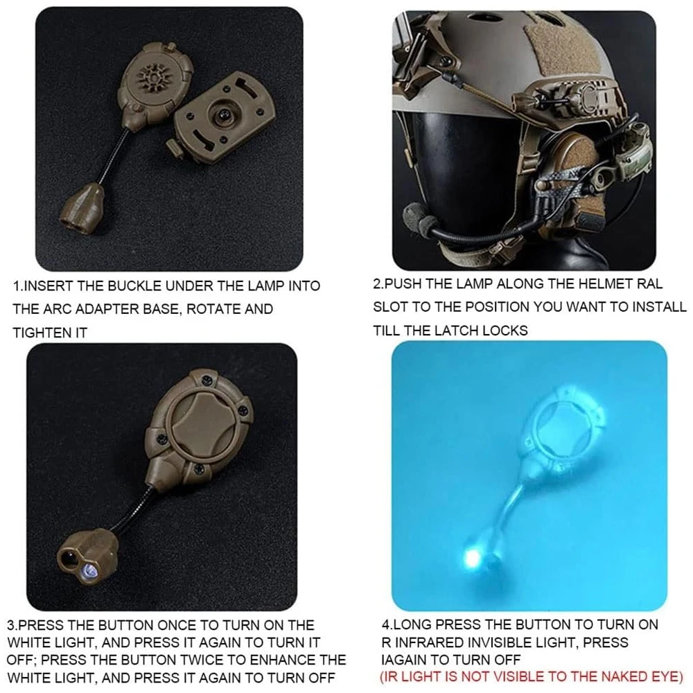 Casco Airsoft con auriculares tácticos LED y NVG camuflaje ligero