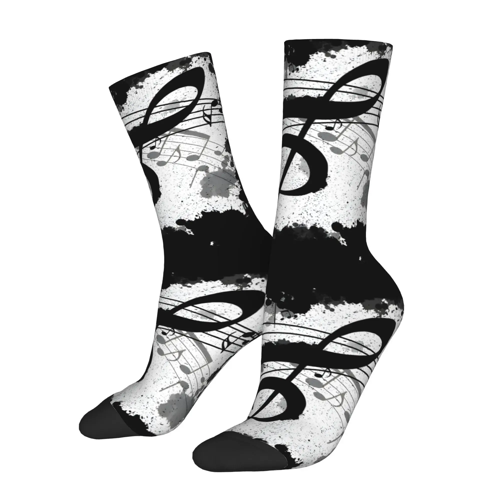 

Забавные мужские носки Happy Happy, музыкальная нота, грязные винтажные бесшовные носки в уличном стиле Харадзюку, подарочный узор с принтом