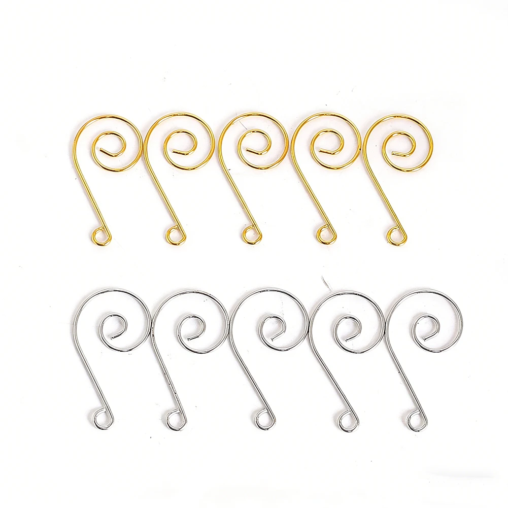 10/30PCS Metal Spiral S-Shaped Hooks for Chandelier Accessories Crystal Bead Curtain Connectors Christmas Tree Wreath Ornaments