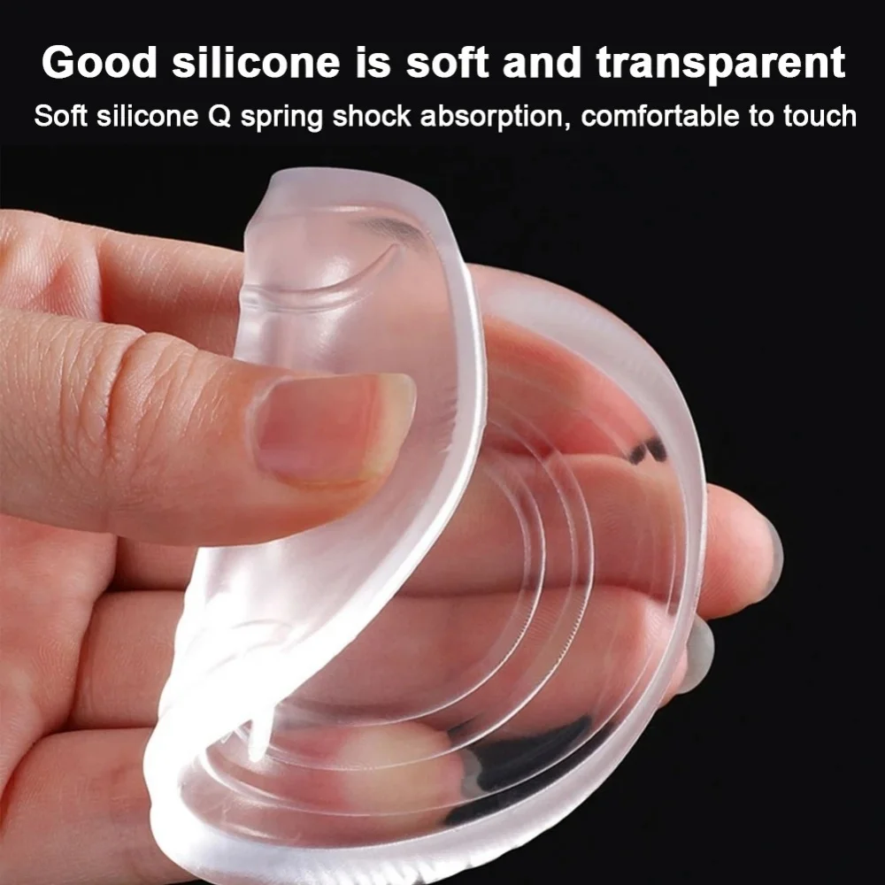 1 Pair Silicone invisible insole Upgrade and Widen Height Increase Insoles Gel Shoe Heels Inserts 1cm 2cm