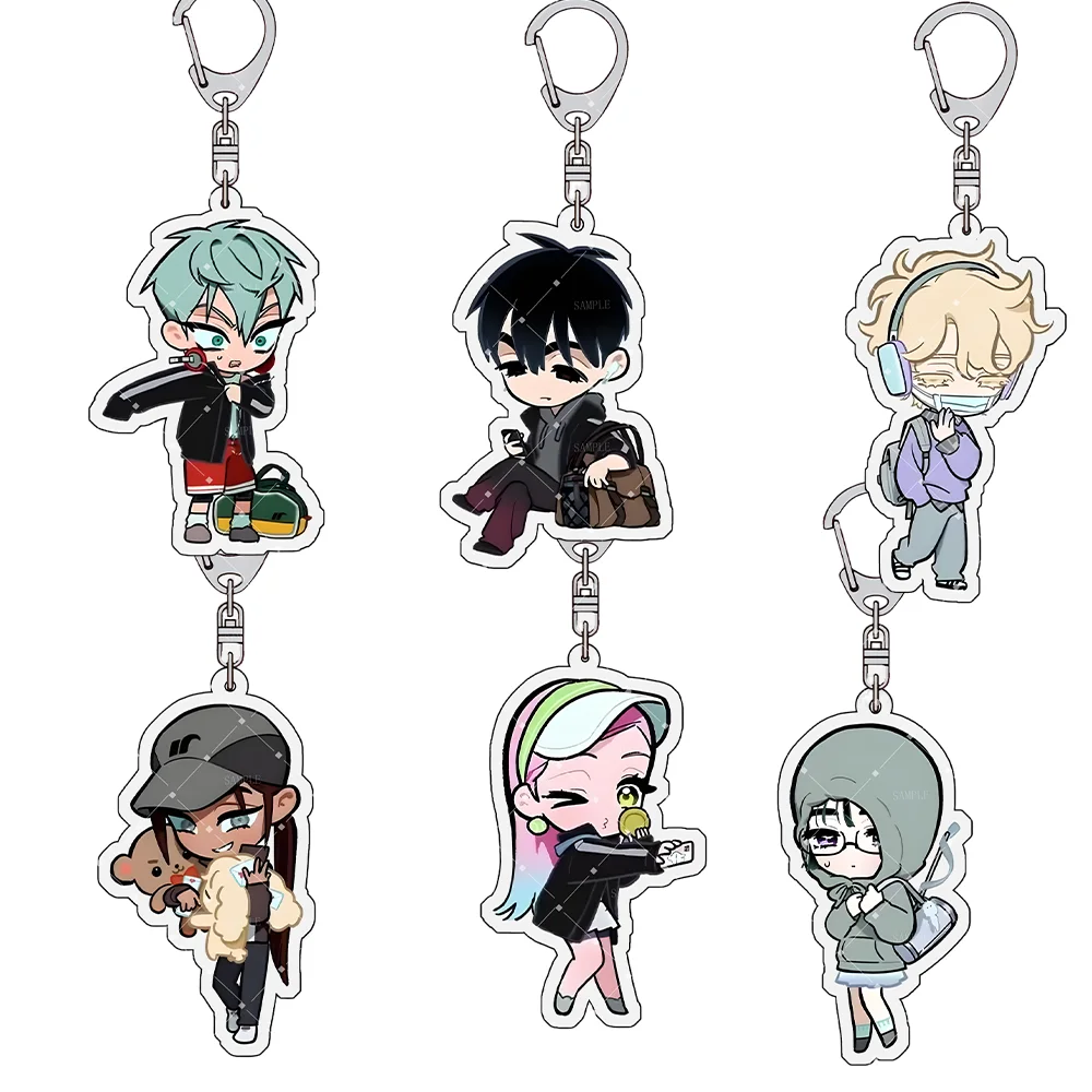

Alien Stage 6cm Acrylic Keychain Mizi Sua Till Ivan Luka Hyuna Chibi/Cute style Character Bag Pendant Spring Gift