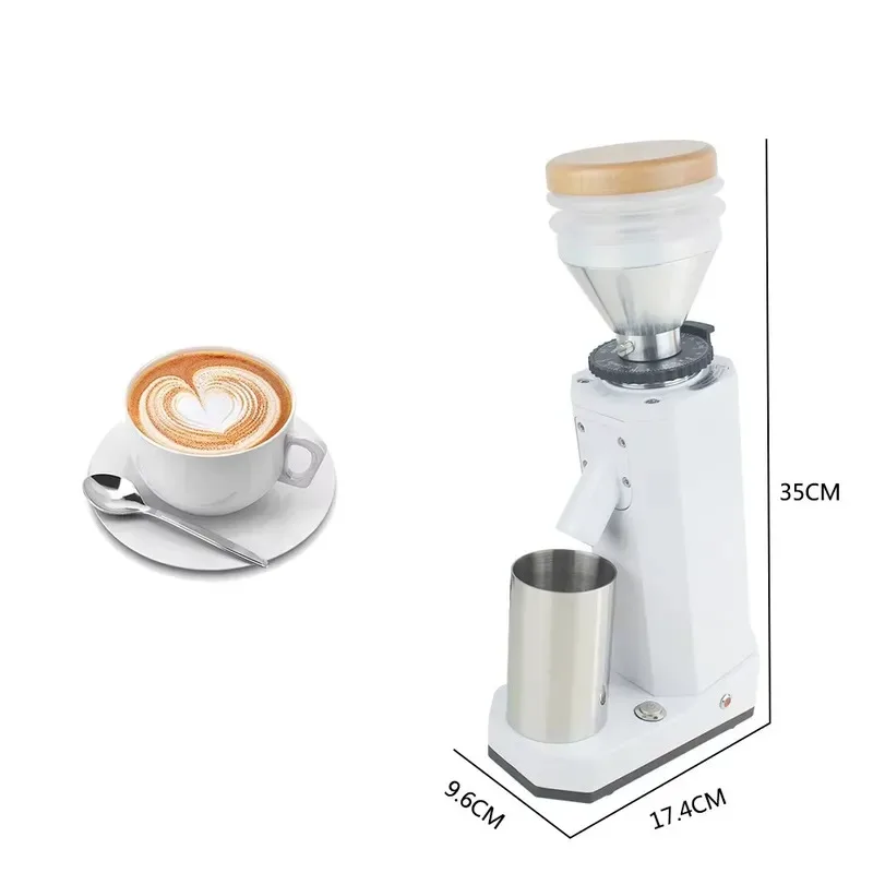TOP 40mm Titanium Burr Coffee Grinder 180 Watt Disc Espresso Bean Machine with 19 Gears For Sale