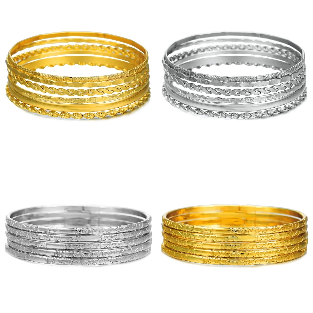 New In Boho Style Multi-Layer Metal Mix Wear Bracelet Set Women's Western Region Ethnic Jewelry Bracelet Acier Inoxydable