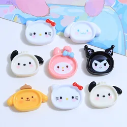 10 Pcs Cartoon Resin Cartoon Animals, plates Style Hairpin Pendant Scrapbook Craft Diy Miniature Ornament Accessories A14