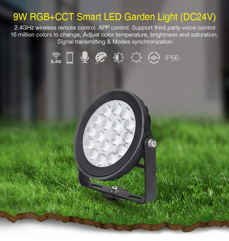 Miboxer 2.4G Smart Garden Light 6W 9W 12W 15W 18W 25W Waterproof RGBCCT LED Lawn Lamp 2.4G RF Remote Tuya WiFi APP Voice Control