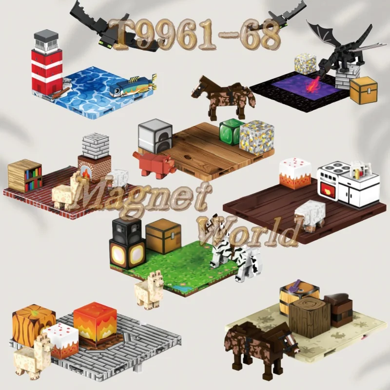 Building Blocks Zoo Magnetic World Series Educational Puzzle Toys for Boys & Girls Children's Playset gift