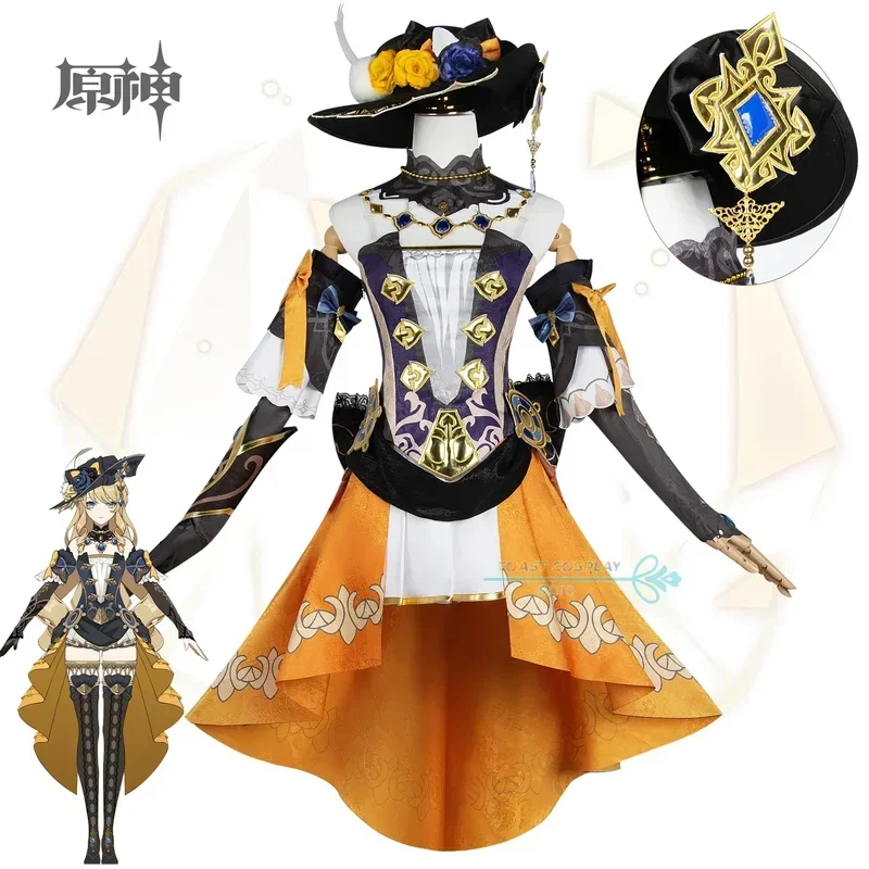 Game Genshinimpact Navia Cosplay Anime Uniform Halloween Party Rollenspel Kostuum Volledige Set Cos MN12