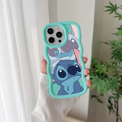 Stitch Love Big Eye Cute Phone Case For Xiaomi Redmi Note 8 9S 10 10S 11 12 13 Pro Plus 4G 5G Candy Color Soft TPU Back Cover