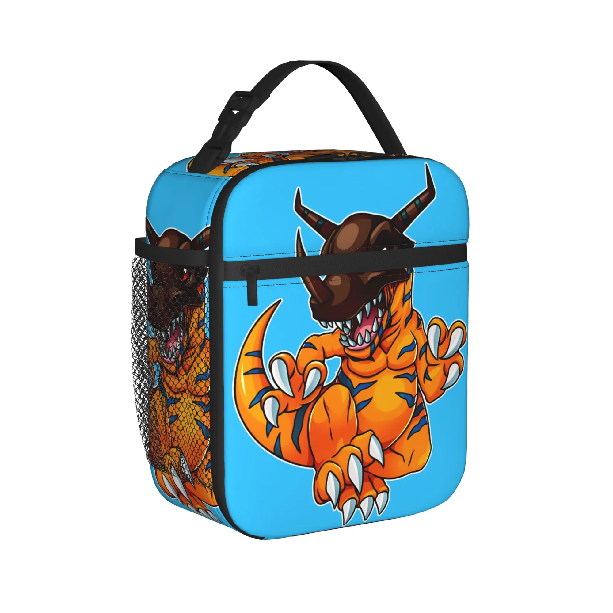 Digimon Greymon Insulated Lunch Bag Cooler Bag Reusable,Meal Container  Portable Tote Lunch Box Men Women College  Outdoor