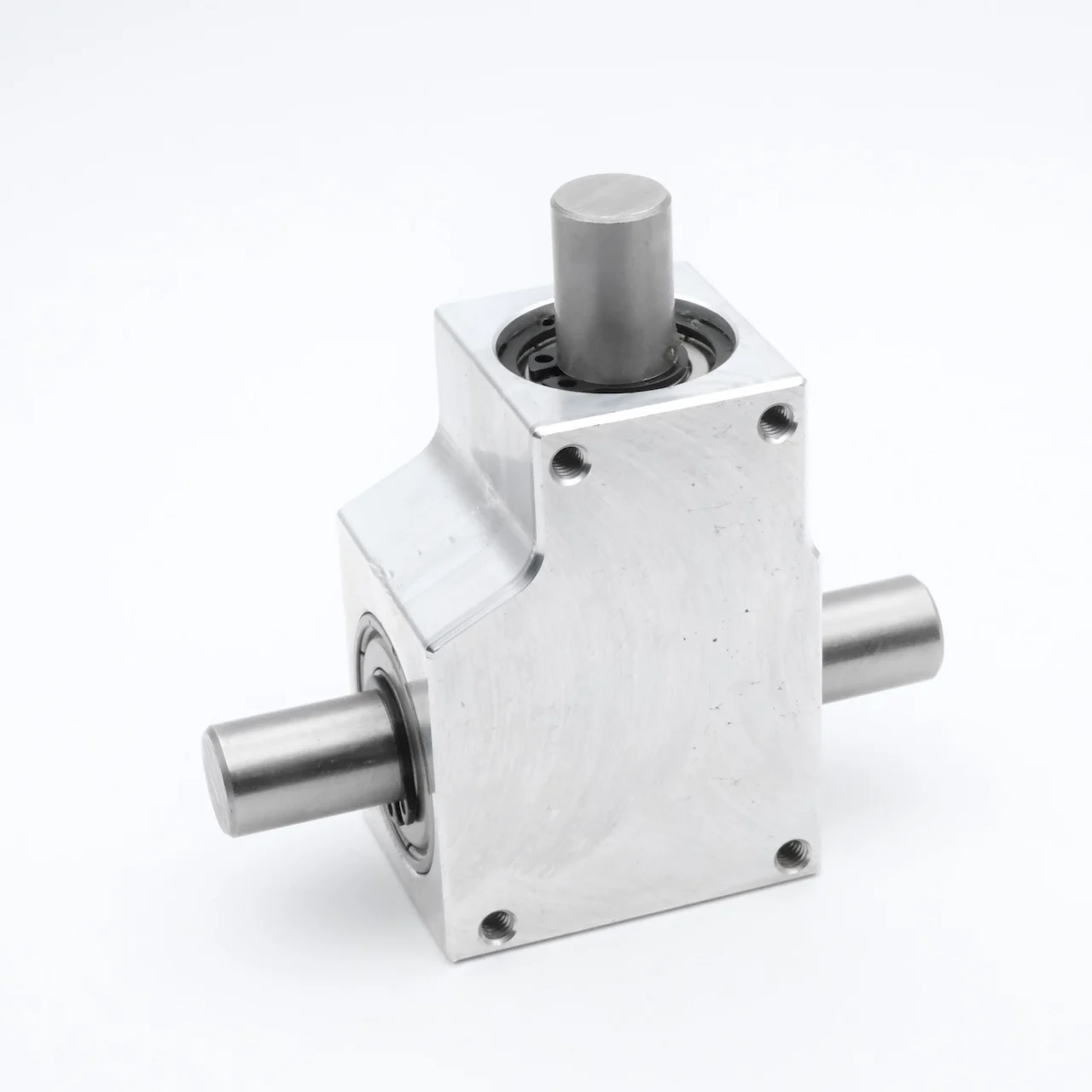1:1 8MM 12MM Right Angle Commutator Spiral Bevel Gearbox Corner Device Reducer Assembly Single/Double Shaft