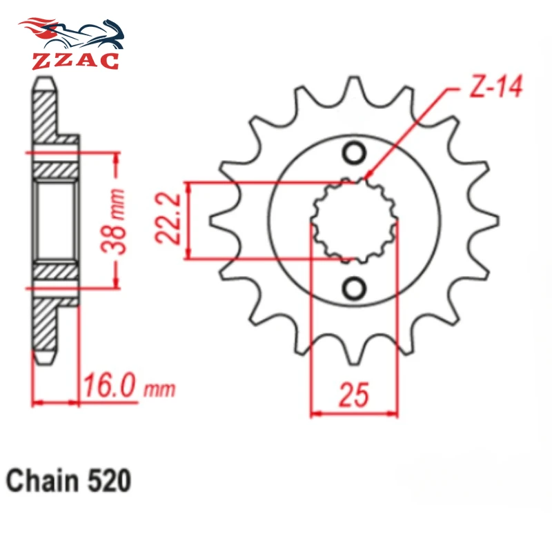 520 Chain 15T 20CrMnTi Motorcycle Front Sprocket For DUCATI 400/600/620/695/696/750797/797+ Monster Scrambler Multistrada Sport