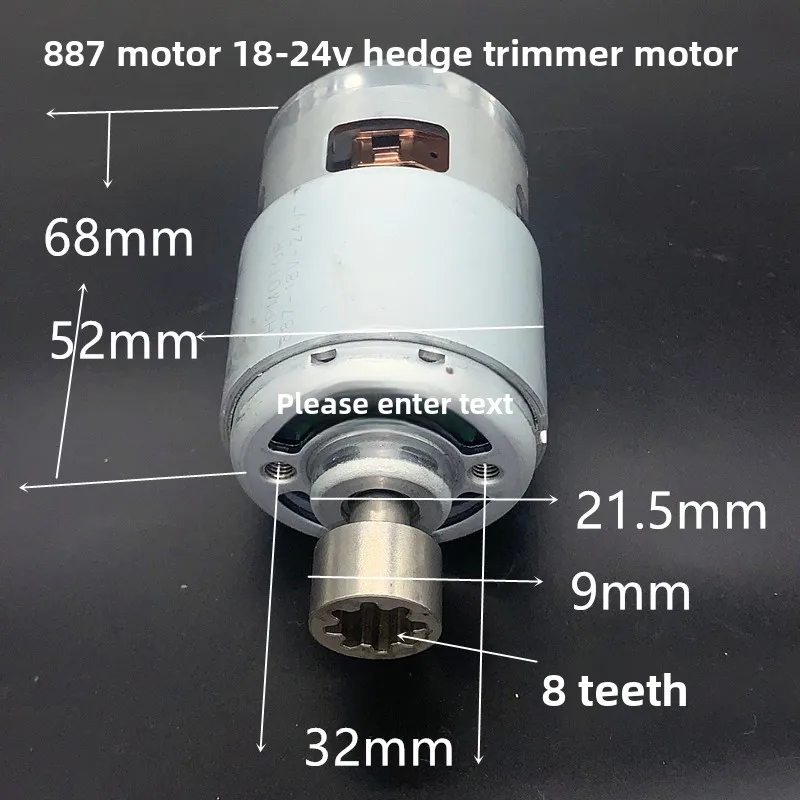 Electric tea picker motor 887 motor hedge trimmer fence electromechanical lawn machine motor 24v