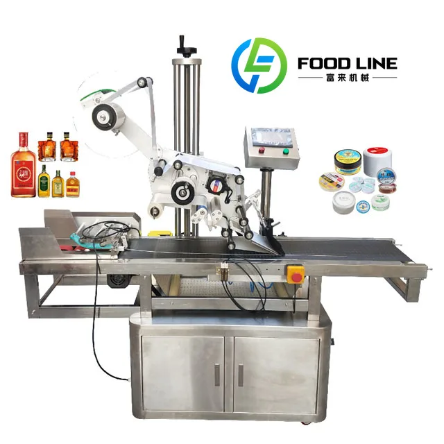 Automatic Flat Labeling Machine Label Applicator for Boxes Cards - Plane Label Machine for Easy Labeling