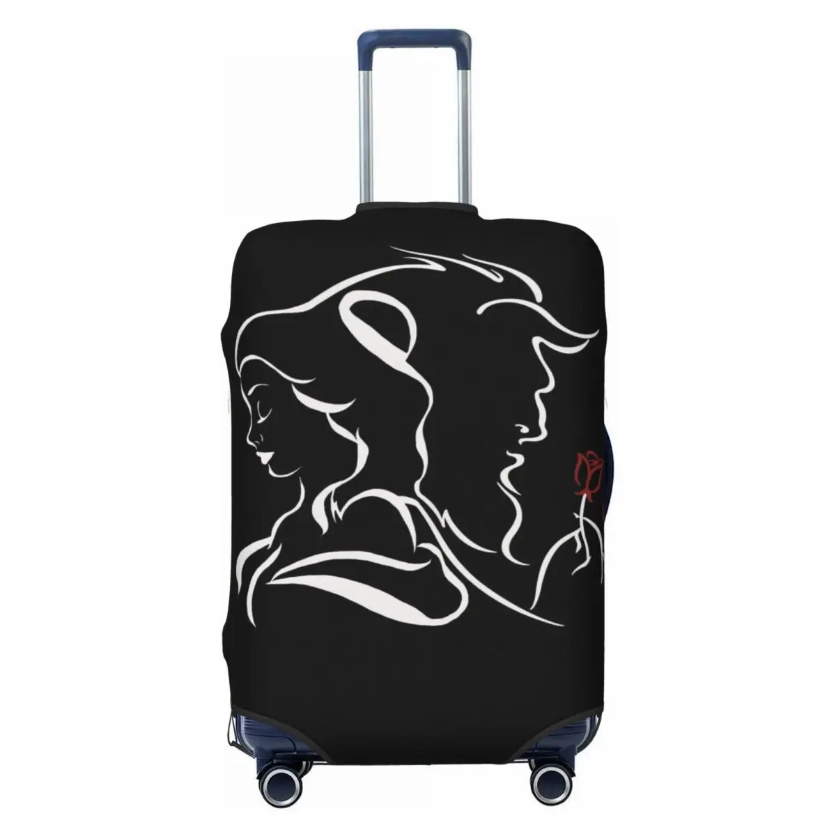 

Custom Funny Beauty Anime And The Beast Luggage Cover Protector Dust Proof Travel Suitcase Covers