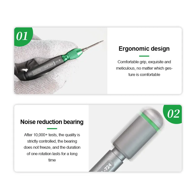 RELIFE RL-724A Drehmomentschrauberschlüssel mit hochpräzisen starken magnetischen Adsorptionsbits für die Demontage von Mobiltelefonen – Detail 13