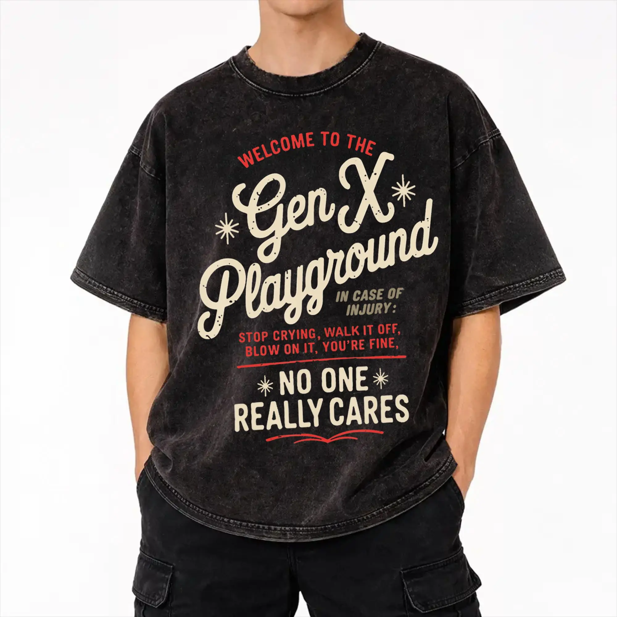 Welcome to The Gen X Humor Generation X Funny Gen X  Merch Washed T Shirts Men Women Streetwear T-Shirts Summer  Tees Tops