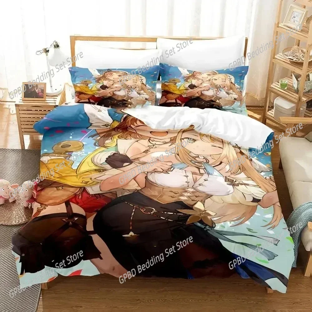 Atelier Ryza Ever Darkness & the Secret Hideout Bedding Set Boys Girls Twin Queen Size Duvet Cover Pillowcase Bed Kids Adult