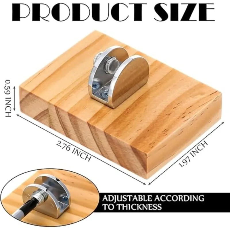 【FLASH-SALE!】Glass Display Stand For Mini Wooden Adjustable Glass Art Creation Color Tile Plaque(4 Pieces)