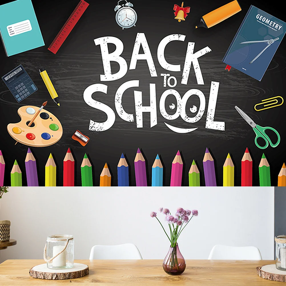 

Back to School Banner Decoration for Outdoor Backdrop Polyester Hanging Ornament