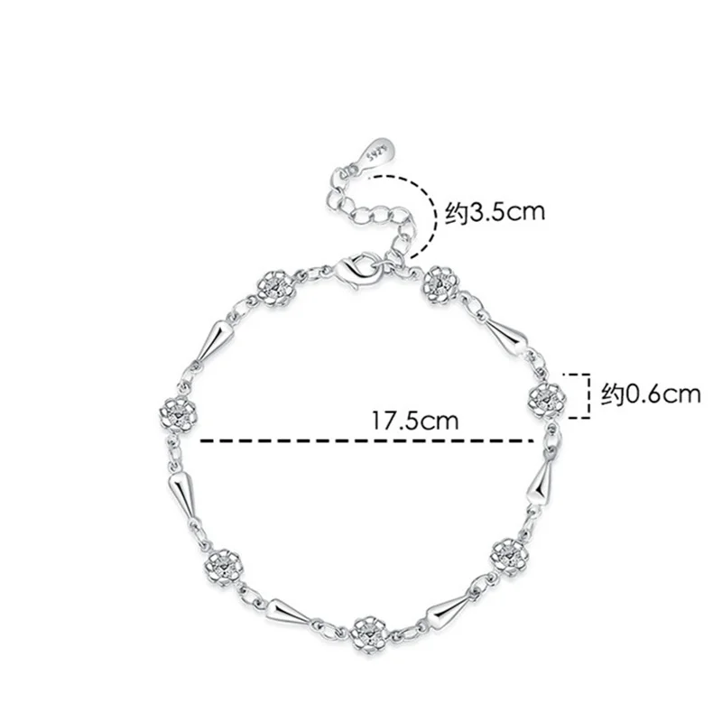 Cute Fresh Plum Leaf Bracelet Rose Gold For Female Girlfriend Gift Literary Personality Silver 925 Bracelets Women Hand Jewelry