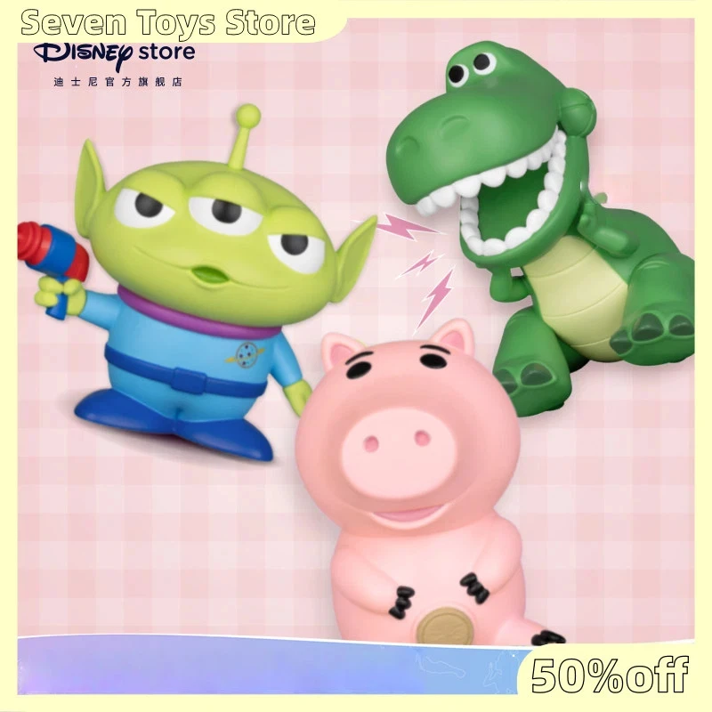 Nuevo Hucha de Vinilo de la Serie Toy Story de Disney Pixar, Figura de Anime de 12 cm, Alien, Hamm, Rex, Juguete Coleccionable para Escritorio, Regalo de Cumpleaños