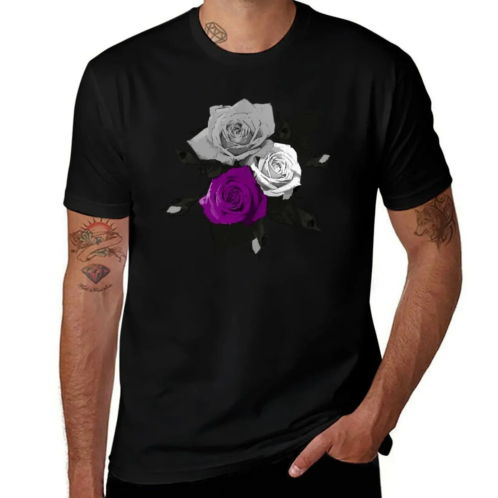 

Asexual Roses T-Shirt anime tshirt Blouse vintage clothes affliction shirts plain black t shirts men