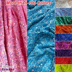 New Velvet Sequin Fabric for Evening Prom Dress Sparking Reflective Wedding Decoration Clothes Material Party Special Events