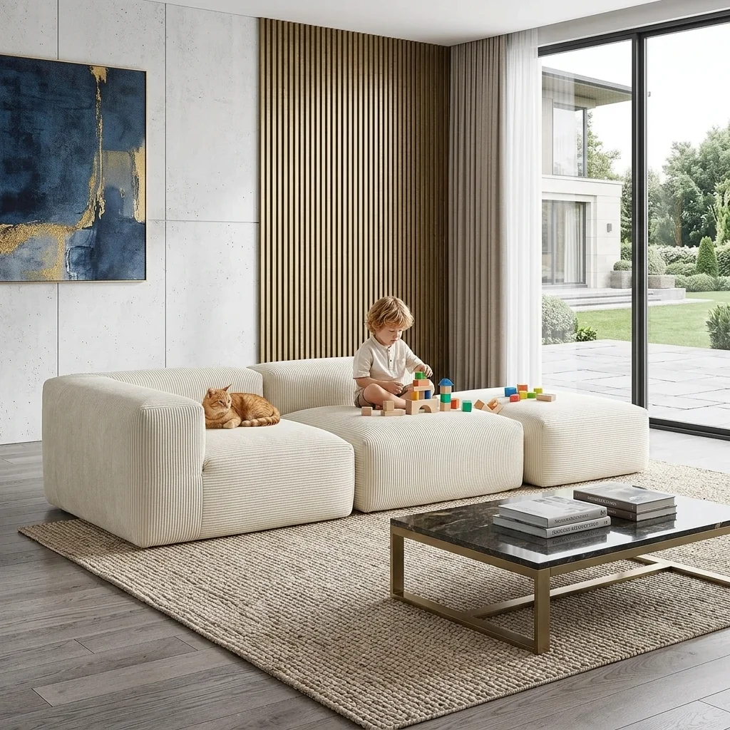 Lazy Lounging Cloud Modular Sofa Modern Sectional Sofa Set Living Room  Furniture Boneless Couch