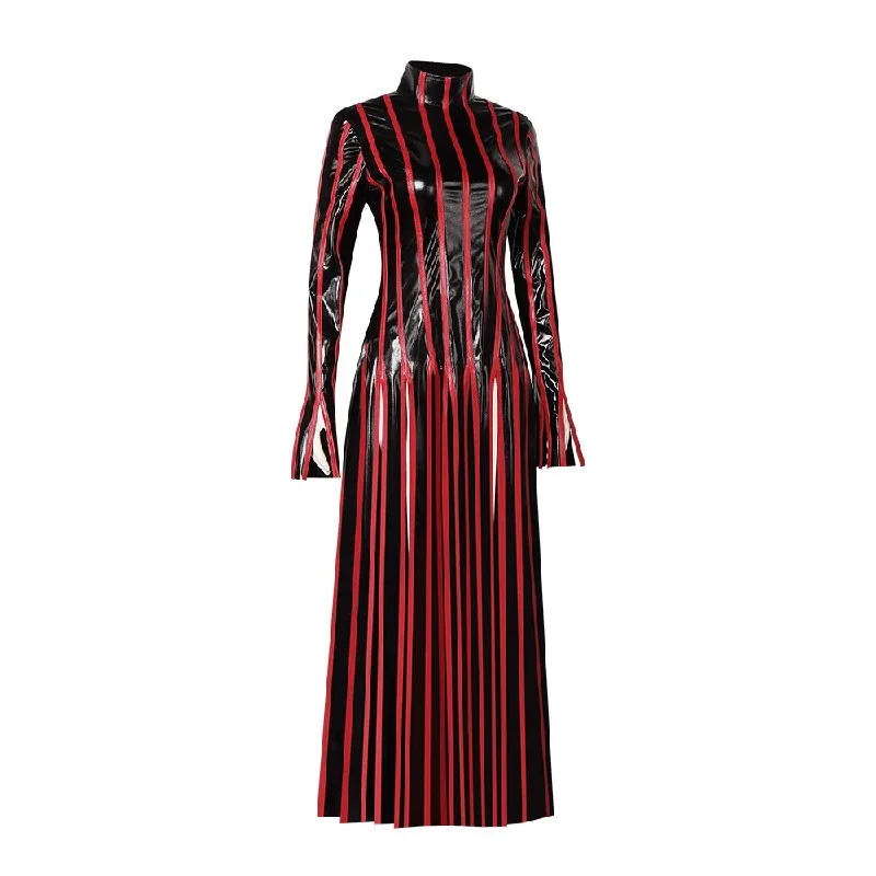 Fate Stay Night Matou Sakura Costume Alternative Dress Outfit PU Leather Anime Cosplay Halloween Costumes for Women5;c,8'z,6.k; view 3