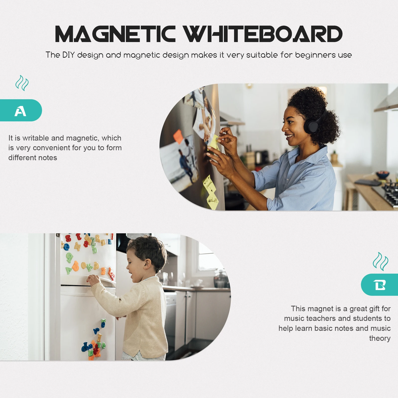 

Piano Note Magnetic Sticker PVC Board Stickers Music Musical Whiteboard Teaching