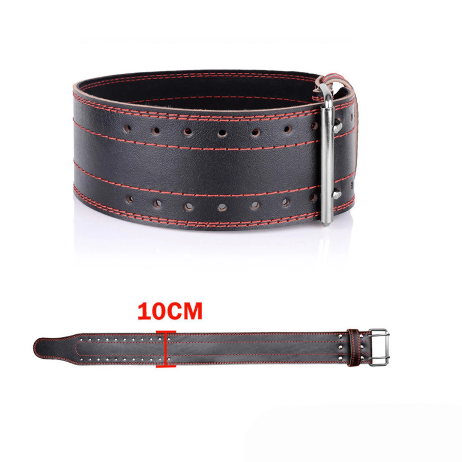 Rhythnastics Fitness Weight Lifting Belt -Leather Gym Belts for Weightlifting, Powerlifting, Strength Training, Squat