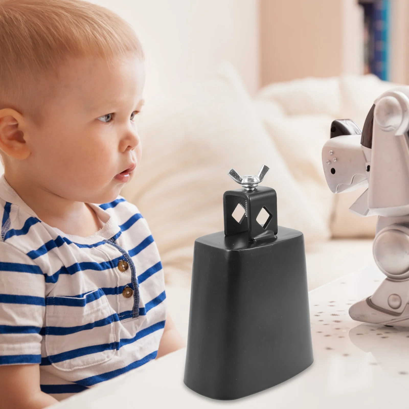 

1Set Cowbell Teaching Aid Metal Percussion Instrument Hand Percussion Suitable for Kids Music Education Cow Bell