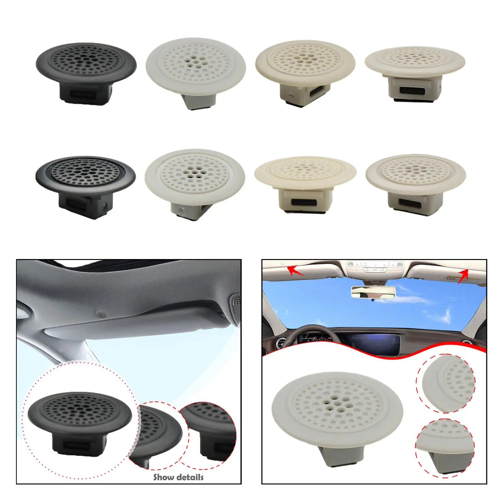 Car Roof Microphone Cover Trim Spare, Interior Decorate for Benz W217 W463 W117 W222