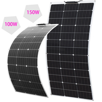 BOGUANG 18V Flexible Solar Panel Sets 12V 100W 150W 200W 300W 400W SOLAR PANEL KIT CELL For Car/Home/Camping Waterproof Battery