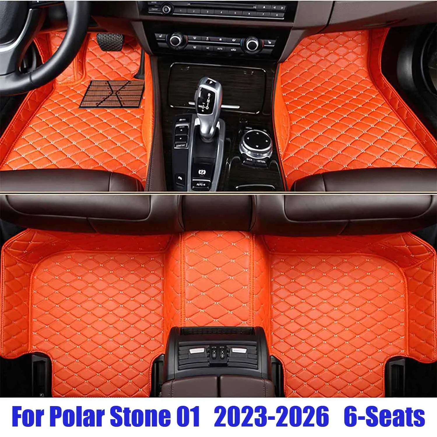 6 Seats Car Floor Mats Fit For Polar Stone 01 Polarstone 01 2023 2024 2025 2026 Auto Leather Anti-dirty Carpets Pads Foot Matts