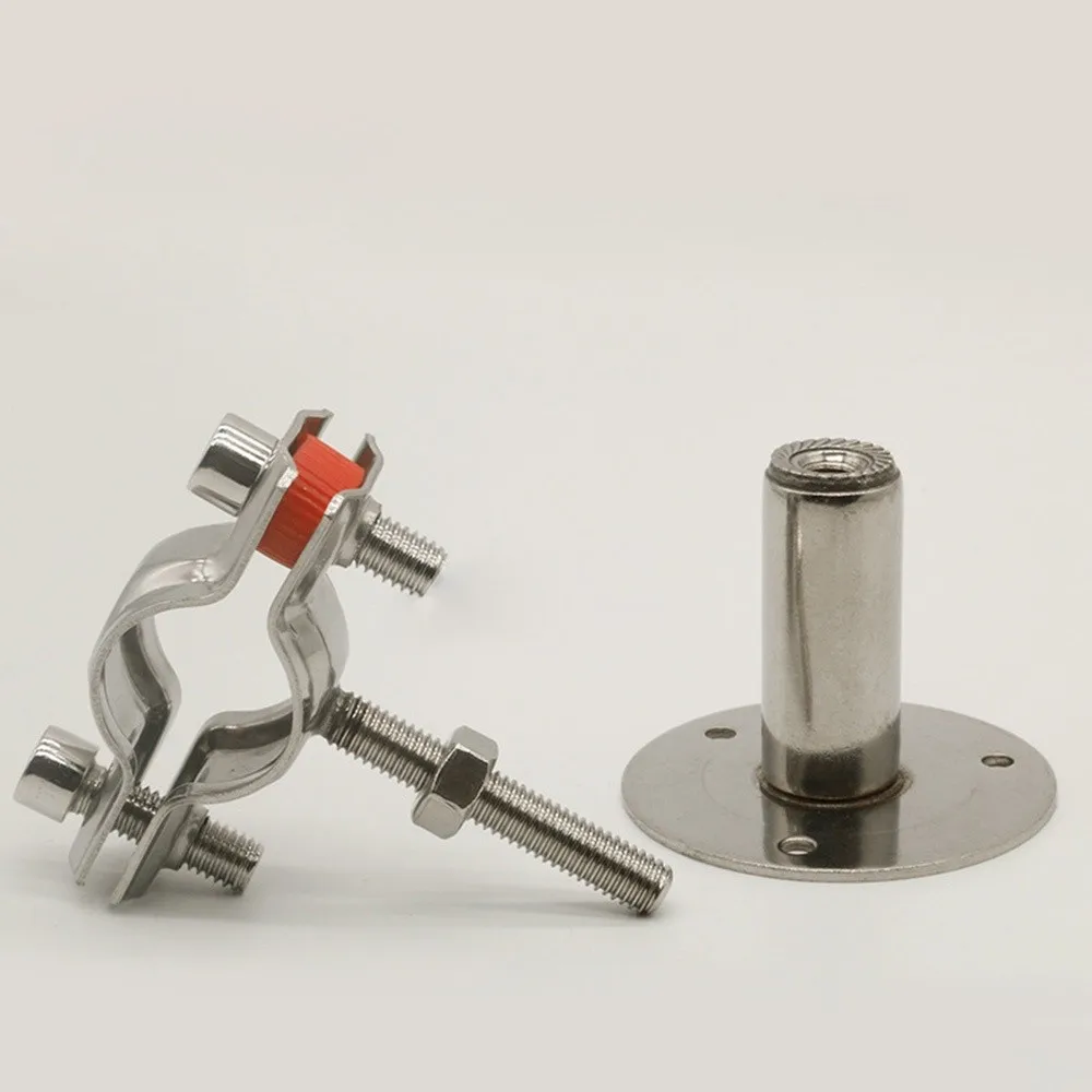 Durable 50-95mm Pipe Hanger Bracket Clamp 304 Stainless Adjustable Rod Round Hose Clamp PPR/PVC Fastener Fit 20-57mm OD Tube