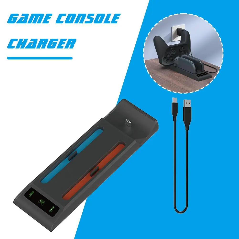 3 في 1 جهاز شحن للتبديل 2 ل Joycon للتبديل 2 برو وحدات تحكم مؤشر Led قاعدة محطة شحن للوحة الألعاب B3x0