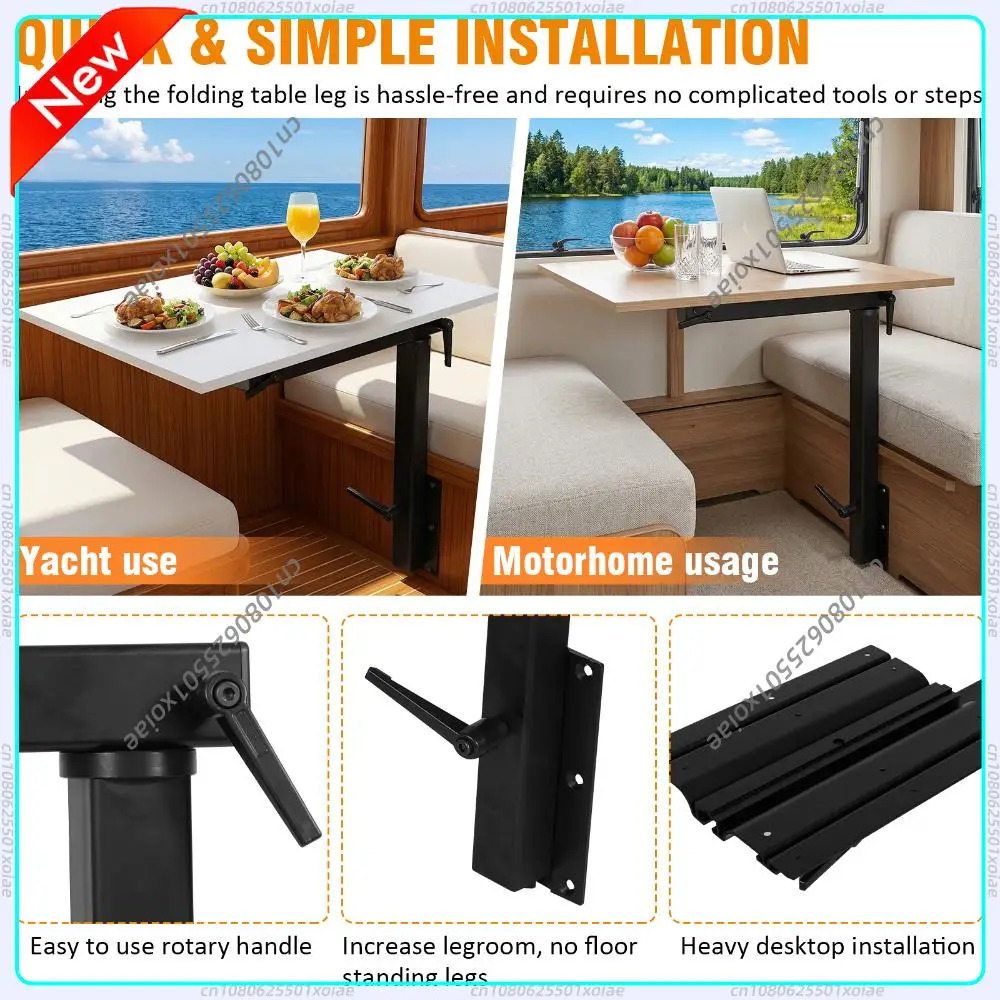 

RV Adjustable Table Leg 360 Degree Swivel Height Adjustable RV Table Leg Bracket Folding Table Leg for Caravan Motorhome Yachts