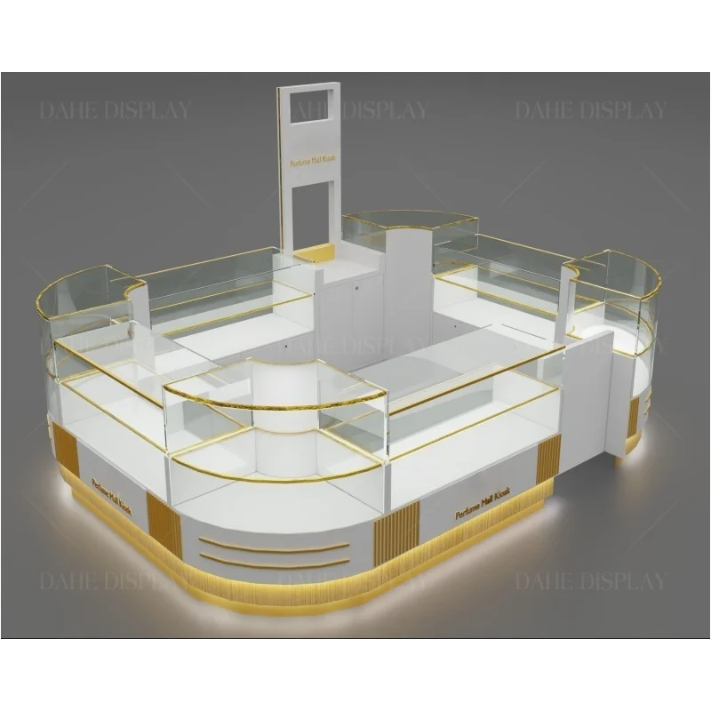 custom.Luxury Candle Shop Kiosk Design Retail Perfume Display Unit Showcase Handmade Candles Display Cabinet